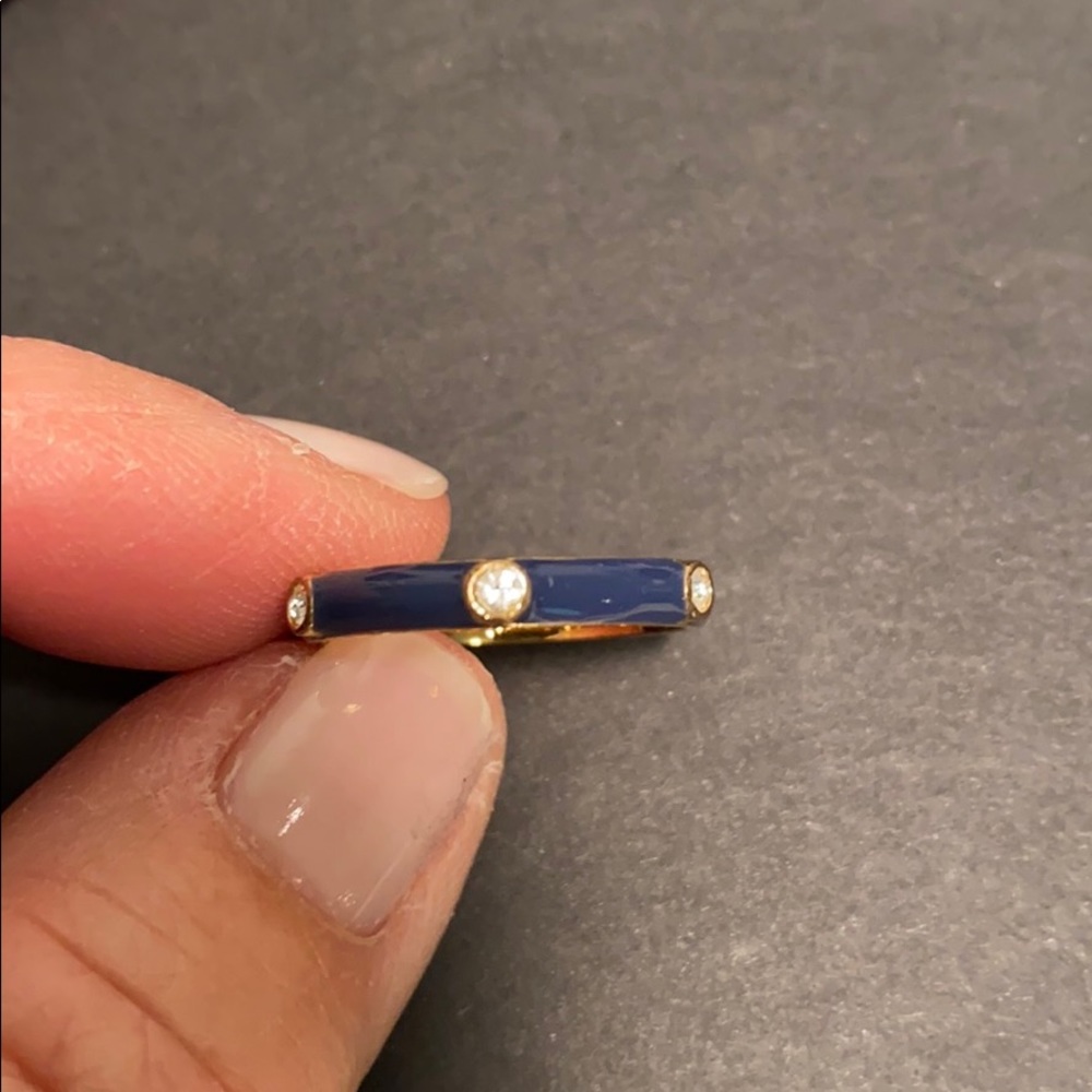 J Crew enamel navy ring